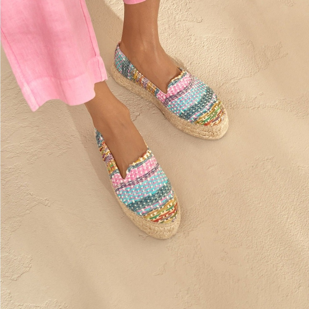 Manebi Raffia Multicolor Platform Espadrilles Siz… - image 7